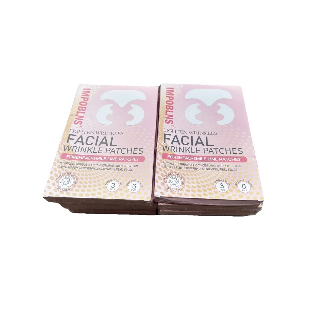 Lot Of 10 Wrinkle Facial Patches Forehead Smile Line 9 Pieces Each